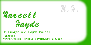 marcell hayde business card